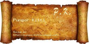 Pungor Kitti névjegykártya