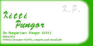 kitti pungor business card